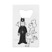 Politieagent Cuckoo Clock Helmet Creditkaart Flessenopener (Achterkant)