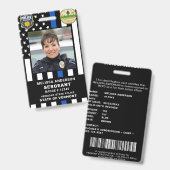 Politieagent Custom Foto Logo Rechtshandhaving Badge (Front & Back)