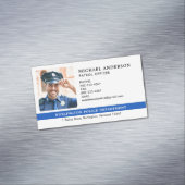Politieagent Custom Law Enforcement Dept Foto Magnetisch Visitekaartje (Voorbeeld)