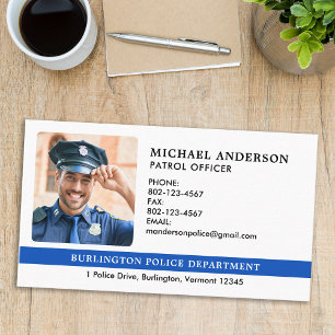 Politieagent Custom Law Enforcement Dept Foto Visitekaartje