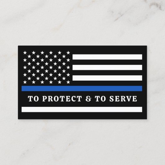 Politieagent Custom Law Enforcement Dept Logo Visitekaartje (Achterkant)