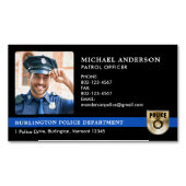Politieagent Custom Law Enforcement Logo Foto Magnetisch Visitekaartje (Voorkant)