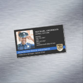 Politieagent Custom Law Enforcement Logo Foto Magnetisch Visitekaartje (Voorbeeld)