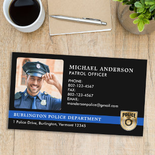 Politieagent Custom Law Enforcement Logo Foto Visitekaartje