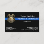 Politieagent Custom Logo Embleem Wetshandhaving Visitekaartje (Voorkant)