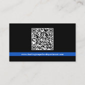 Politieagent Custom Logo QR Code Wetshandhaving Visitekaartje (Achterkant)