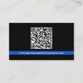 Politieagent Custom Photo Law Enforcement QR-code Visitekaartje (Achterkant)