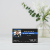 Politieagent Custom Photo Law Enforcement QR-code Visitekaartje (Staand voorkant)