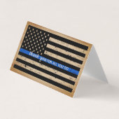 Politieagent Dank u Amerikaanse vlag Visitekaartje (Voorkant)