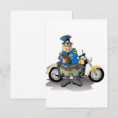 Politieagent die een kaartenuitnodiging schrijft kaart (Voorkant / Achterkant)