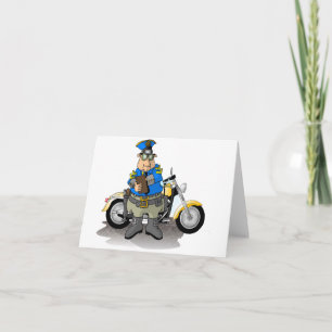 Politieagent die een kaartje schrijft kaart