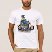 Politieagent die een Mannen T-shirt schrijft (Voorkant)