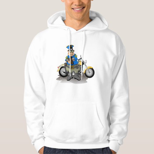 Politieagent die een ticket Mannen hoodie schrijft (Voorkant)