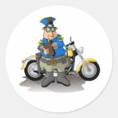 Politieagent die een ticket Stickers schrijft (Voorkant)