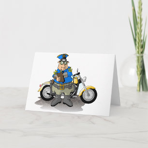 Politieagent die een Wenskaart schrijft Kaart