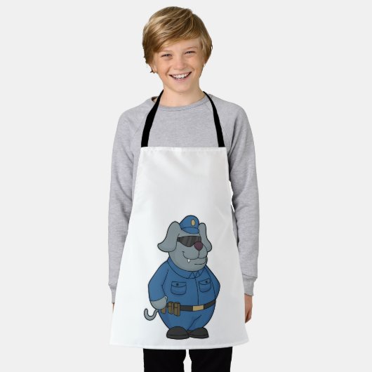 Politieagent Dog Schort (Gedragen)