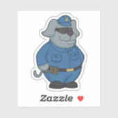Politieagent Dog Sticker (Vel)