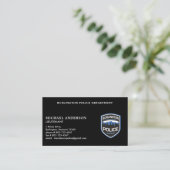 Politieagent Douane Logo Naam Handhaving Visitekaartje (Staand voorkant)