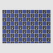 Politieagent Dunne Blauwe lijn Badge Patroon Tissuepapier (Voorkant)