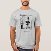 Politieagent en Fireman's Lift Cartoon T-shirt (Voorkant)