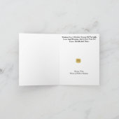 Politieagent en krans silhouet kerstkaart kaart (Binnen)