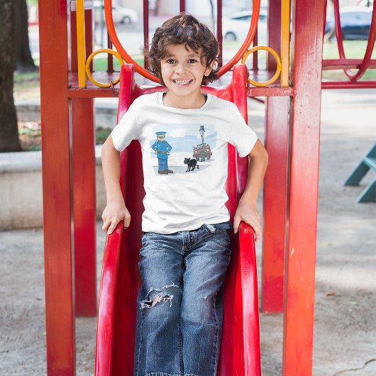 Politieagent en zwarte kat t-shirt