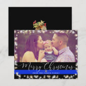 Politieagent familie | Kerstfoto op maat Feestdagenkaart (Voorkant / Achterkant)