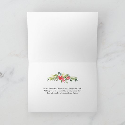 Politieagent familie | Kerstvakantie foto Kaart (Binnen)