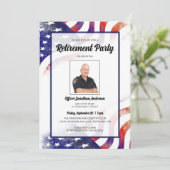 Politieagent Foto Amerikaanse Pensioenpartij Kaart (Staand voorkant)