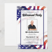 Politieagent Foto Amerikaanse Pensioenpartij Kaart (Voorkant / Achterkant)