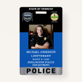 Politieagent Foto Logo Enforcement-kaart Badge (Voorkant)