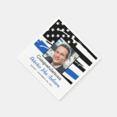 Politieagent Foto Thin Blue Line Retirement Servet (Hoek)