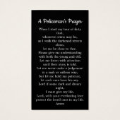 Politieagent Funeral Prayer Kaart Law Enforcement (Achterkant)