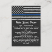 Politieagent Gebed Bulk Dunne Blauwe Lijn Visitekaartje (Voorkant)