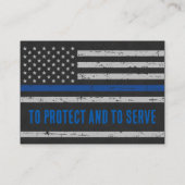 Politieagent Gebed Bulk Dunne Blauwe Lijn Visitekaartje (Achterkant)