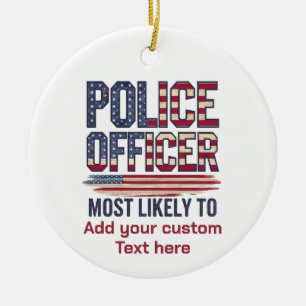 Politieagent geeft hoogstwaarschijnlijk aan USA Pa Keramisch Ornament