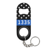 Politieagent gepersonaliseerde badge # dunne blauw mini flessenopener (Achterkant)