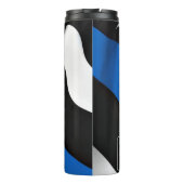 Politieagent gepersonaliseerde US vlag dunne blauw Thermosbeker (Achterkant)