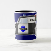 Politieagent Gnome met politiewagen Mok (Midden)