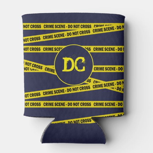 Politieagent Grappige Misdaad Scene Niet Cross Tap Blikjeskoeler (Achterkant)