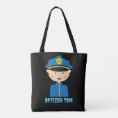 Politieagent Halloween Trick Treat Tote Bag (Achterkant)