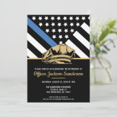 Politieagent Handhaving Pensioen Feest Kaart (Staand voorkant)