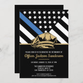 Politieagent Handhaving Pensioen Feest Kaart (Voorkant / Achterkant)