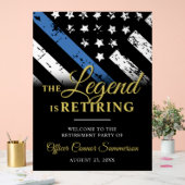 Politieagent handhaving pensioen welkom acryl bord (Huwelijk)