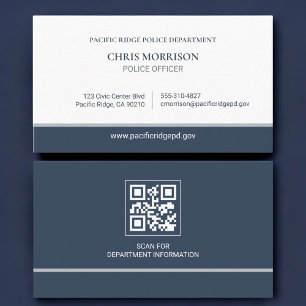 Politieagent Handhaving QR-code Visitekaartje