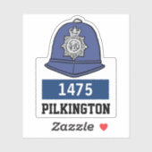Politieagent Helm met Naam & Nummer Sticker (Vel)