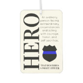 Politieagent Hero Thin Blue Line Dank u Luchtverfrisser (Voorkant)