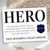 Politieagent Hero Thin Blue Line Dank u Postc Briefkaart