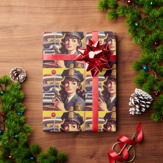 politieagent Illustratie Cadeaupapier (Feestdagen Geschenken)