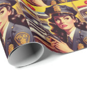 politieagent Illustratie Cadeaupapier (Rol Hoek)